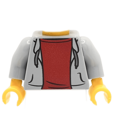 Veste de sweat grise et tee-shirt rouge bordeaux (3319) - Lego