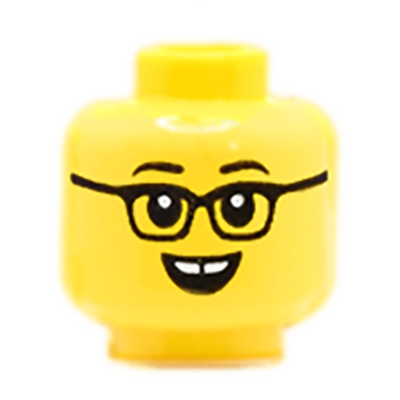 Enfant - Visage jaune - Lunettes de vue noir et dents ()