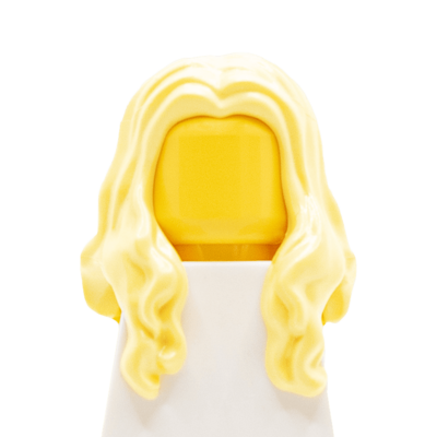 Cheveux longs ondulés blond clair (2229) - Lego