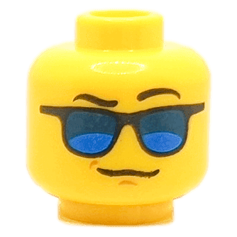 Homme - Visage jaune - Lunettes de soleil (1346) - Lego