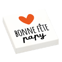 Figurine personnalisée - Plaque - "Bonne fête papy coeur"- plaque Lego personnalisée, fête des grands pères, bonne fête Papy