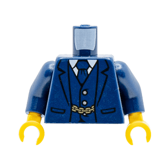 Veste de costard bleu foncé avec montre à gousset (3112) Lego