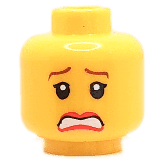 Femme - Visage jaune - Inquiète (1220) - Lego