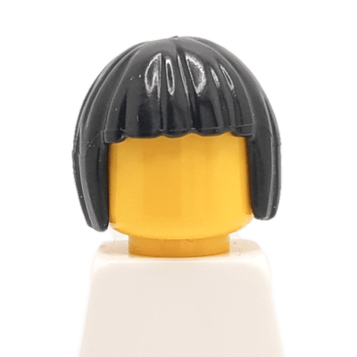 Cheveux mi-longs noir - Coupe au carré (2112) - Lego 
