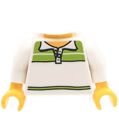 Polo blanc et vert / Tenue de tennis (3507) - Lego