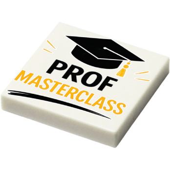 Plaque - "Prof masterclass" (R077) - plaque Lego imprimée