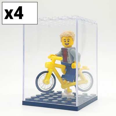 Vitrine individuelle plexi - 4.70x4.70x6.90cm - conseillé pour une figurine avec 2 accessoires pour figurines mini-figurines