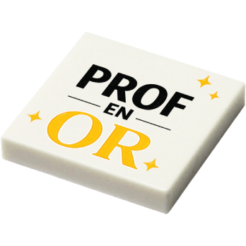 Plaque - "Prof en Or" (R074) - plaque Lego imprimée