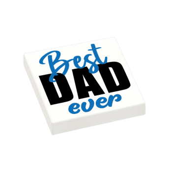 Figurine personnalisée - Plaque - "Best DAD ever"- plaque Lego personnalisée, fête des pères, bonne fête Papa