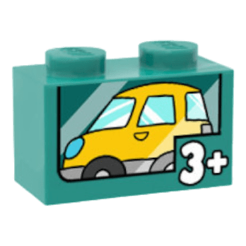 Figurine personnalisée - Jouet - Petite voiture sa boîte - brique Lego imprimée