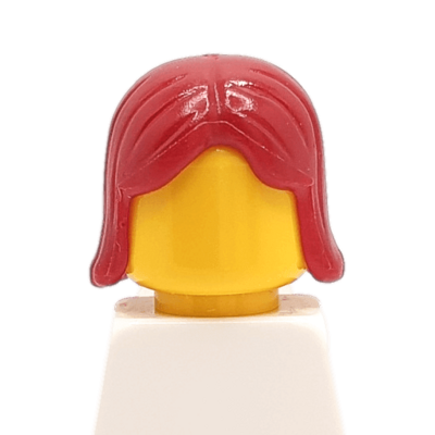 Cheveux mi-longs rouge foncé (2114) - Lego