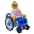 Chaise roulante avec roues de couleur noir (adapté pour les jambes adulte) - Lego