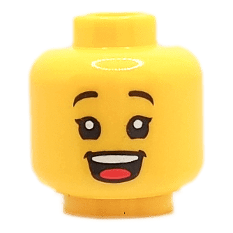 Enfant - Visage enfant jaune rigolant (1108) - Lego