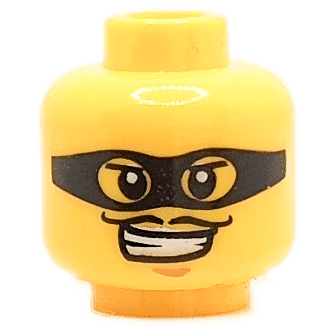 Homme - Visage jaune - Façon Zoro (1315) - Lego