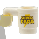 Boisson - tasse mug « SUPER PAPA » (C024) - brique Lego imprimée