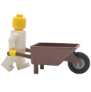 Bricolage - Accessoires - Brouette de jardinage marron (G004) - marque compatible Lego