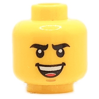 Homme - Visage jaune 2 (1302) - Lego