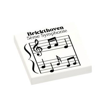 Musique - partition de musique "Brickthoven" - plaque Lego imprimée