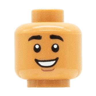 Homme - Visage marron - Sourire (M1605)