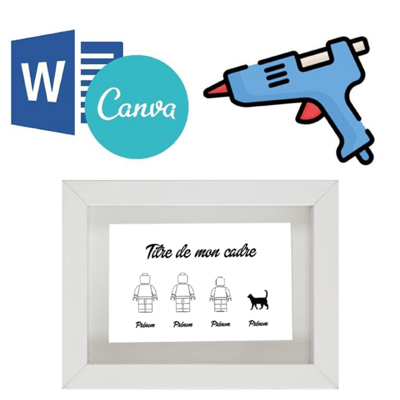 Kit DIY pour cadre 13x18cm blanc