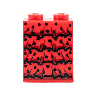 Jambes adulte jupe rouge à pois noir à volants flamenco (4432) - Lego