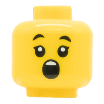 Enfant - Visage jaune - étonné bouche ouverte (2740)