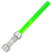 Cadre briques Lego Arme - sabre laser vert