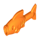 Cadre briques Lego Poisson - orange  