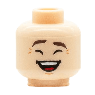 Homme - Visage beige - Rires (B1606)