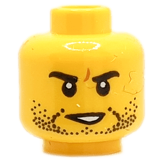 Homme - Visage jaune - Barbe noire (1309) - Lego