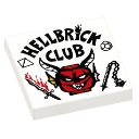 Films & Séries - Stranger Bricks (T001) The HellBrick Club - Plaque Lego imprimée - Référence Stranger Things 