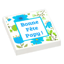 Figurine personnalisée - Plaque - "Bonne fête papy"- plaque Lego personnalisée, fête des grands pères, bonne fête Papy