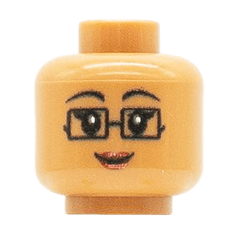 Femme - Visage marron - Lunettes de vue rectangulaires noir (M1500)