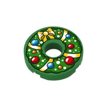 Figurine personnalisée - Couronne de Noël - brique Lego imprimée