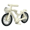 W2104644, Accessoires, Accessoires Enfants, Figurine, Lego, minifigurine, minifigurines,Figurine personnalisée - Sport - Vélo Blanc (volumineux) - brique compatible