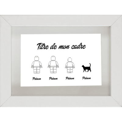 Cadre briques Lego Cadre 13x18cm - Blanc