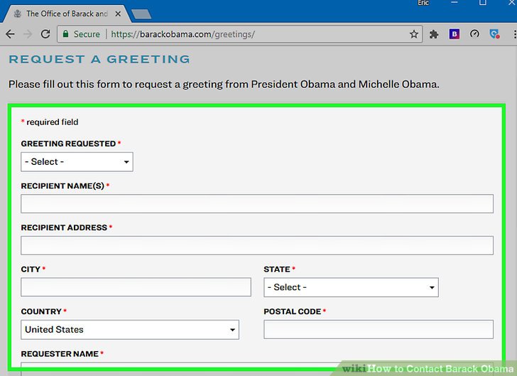 Image titled Contact Barack Obama Step 4