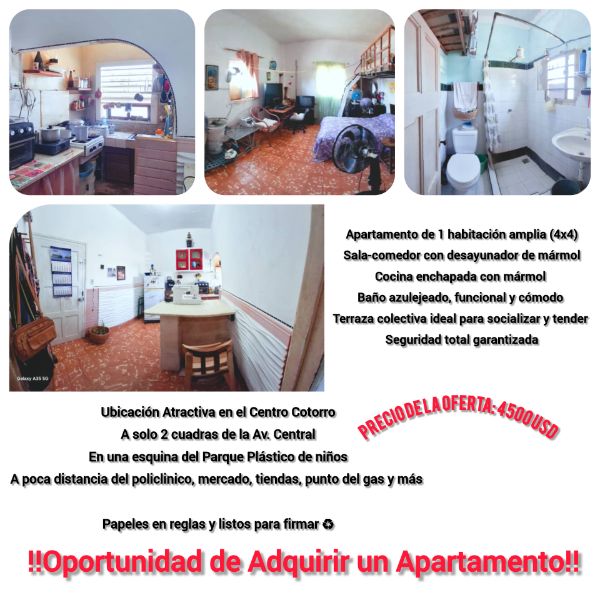Venta de Apartamento en Centro Cotorro