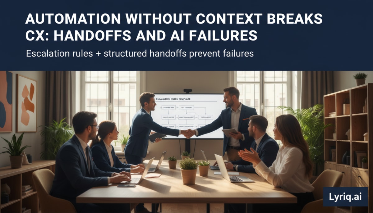 Automation Without Context Breaks CX: Handoffs and AI Failures