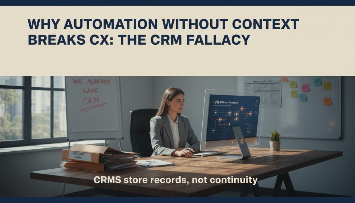 Why Automation Without Context Breaks CX: The CRM Fallacy
