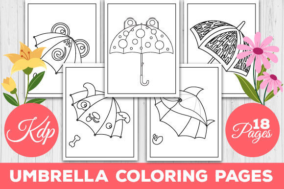 Umbrella Coloring Pages Collection