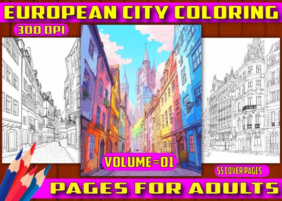 European City Coloring Book Cover
