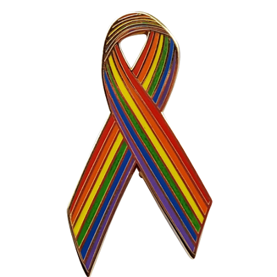 LGBT Awareness Ribbon Pin