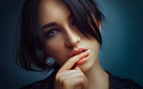 Обои Girl, Beauty, Eyes, Woman, Inna, Mood, Russian, Portrait, Femme, Imwarrior, Gera