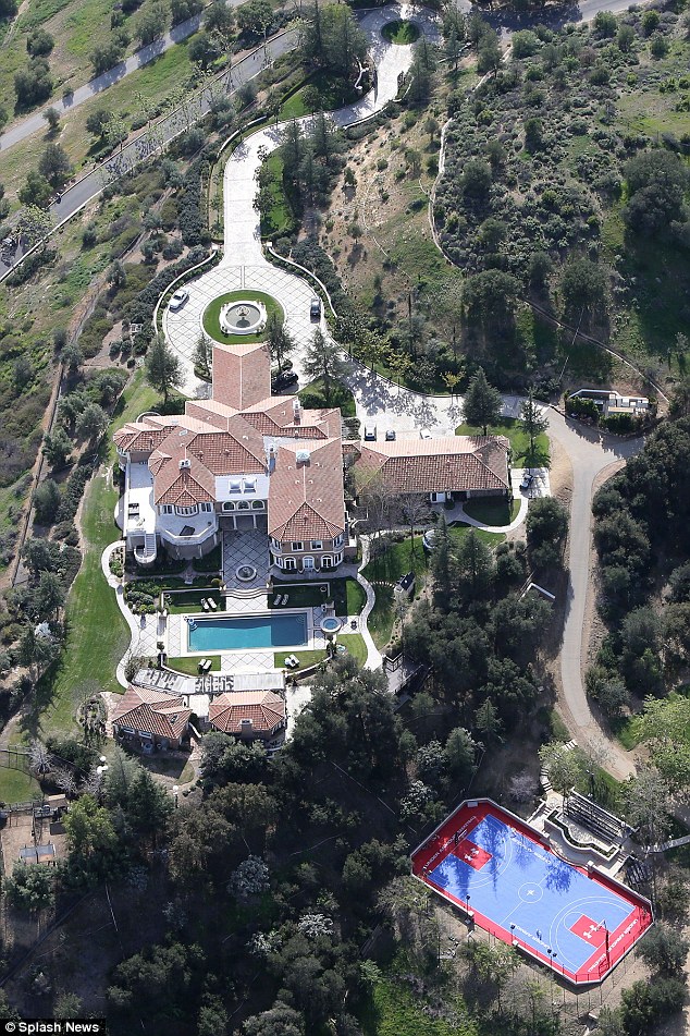 Favourite meeting place: Katie spends the most time with Jamie at his 40-acre compound nestled in LA's Santa Monica Mountains