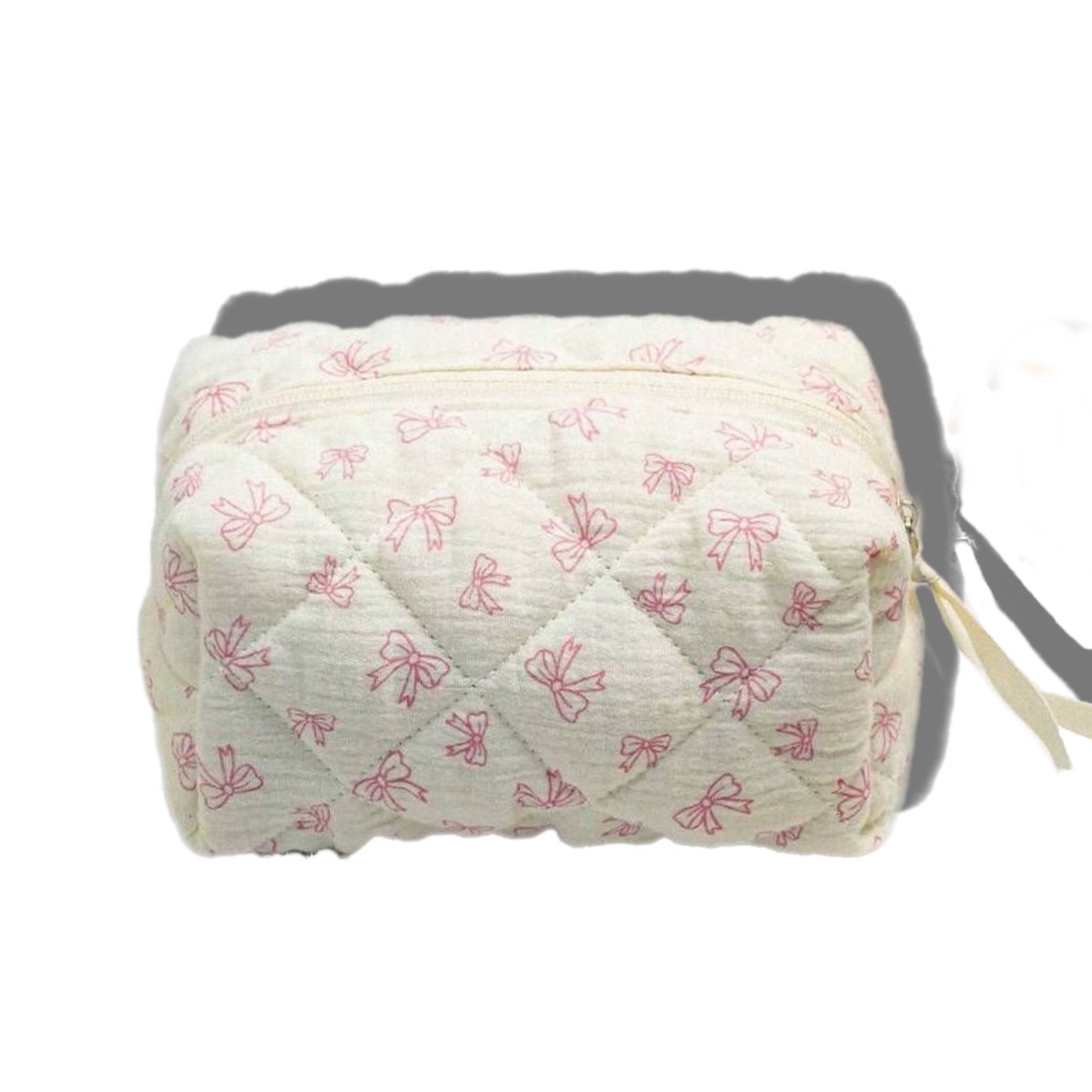 Ribbon cosmetic pouch
