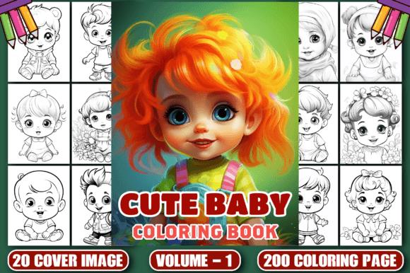 Cute Baby Coloring Book Cover