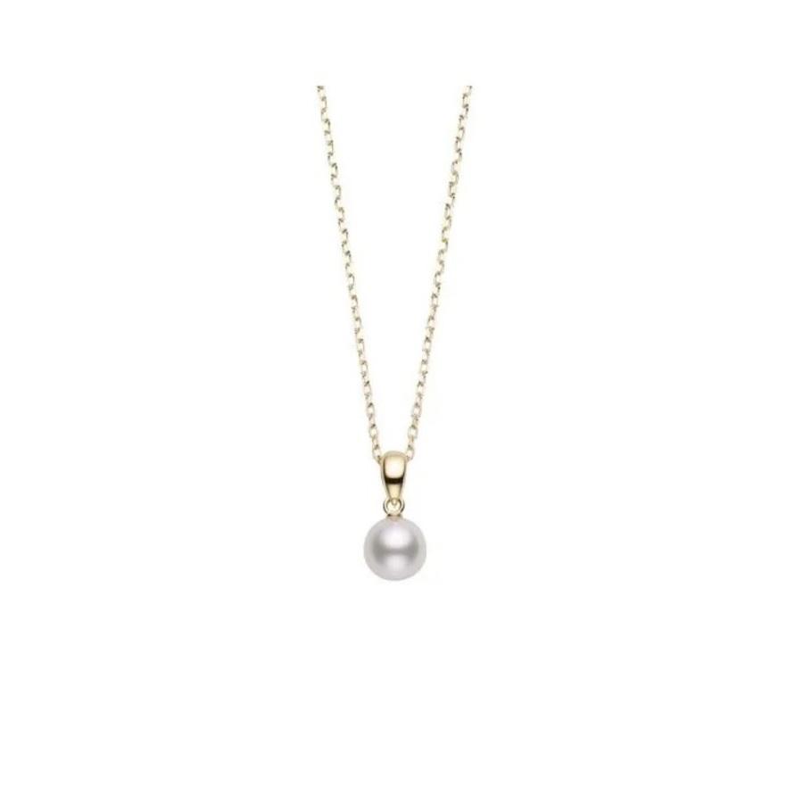 Mikimoto Akoya Cultured Pearl Pendant In 18k Yellow Gold - Pps751k In Yellow