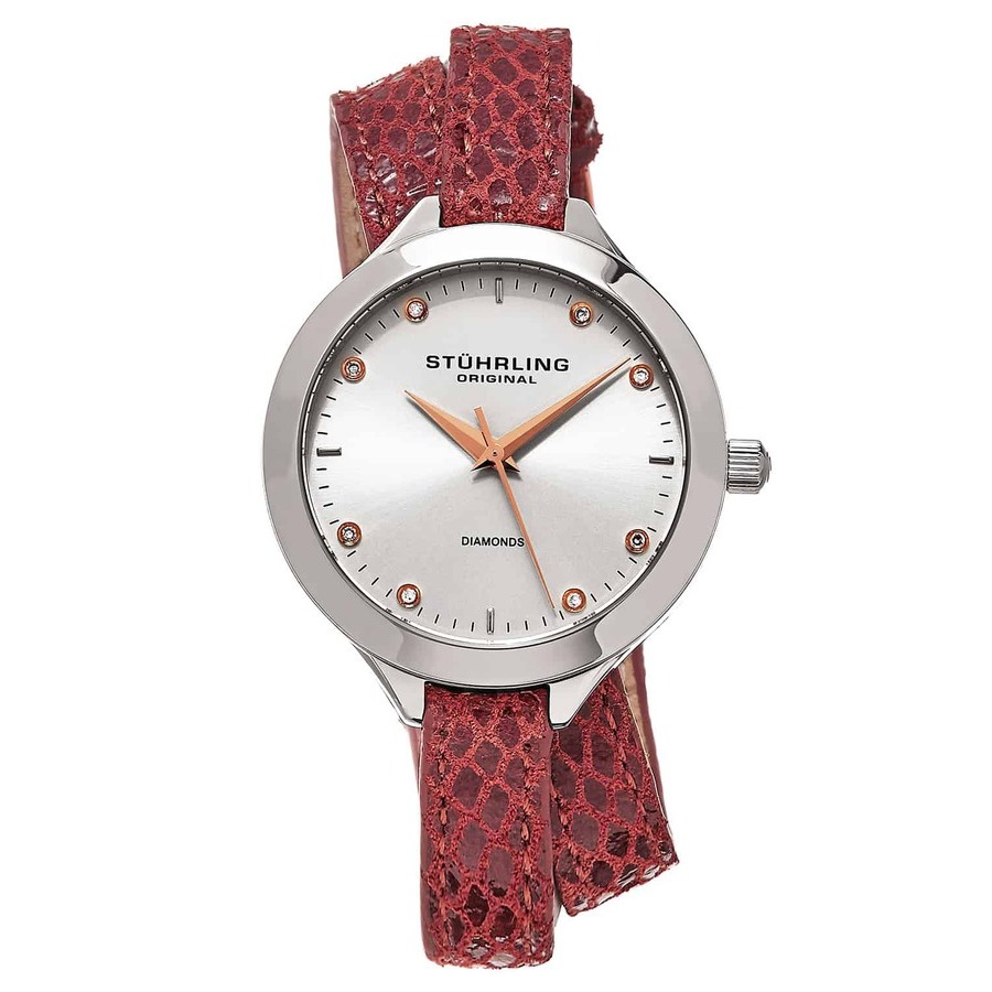 Stuhrling Original Vogue Silver-tone Dial Ladies Watch M15355 In Red   / Gold Tone / Rose / Rose Gold Tone / Silver