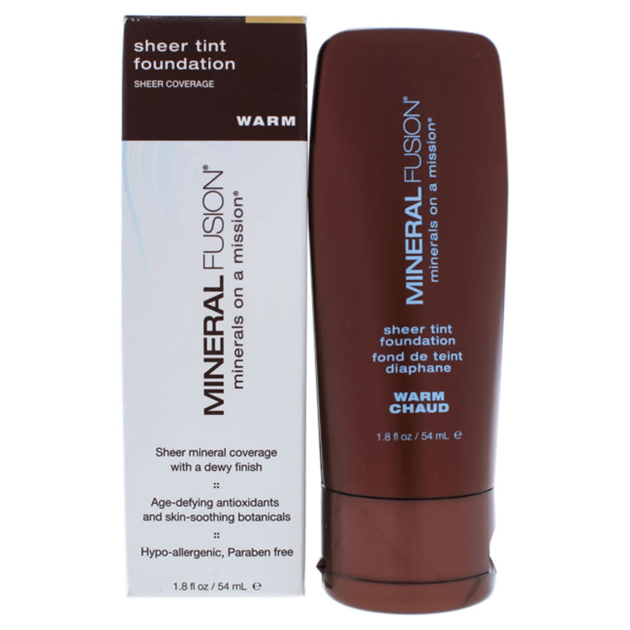 Mineral Fusion Sheer Tint Foundation - Warm By  For Women - 1.8 oz Foundation In Red,white